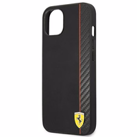 Ferrari FESAXHCP13SBK iPhone 13 mini 5.4" must/must kõvakott On Track Carbon Stripe