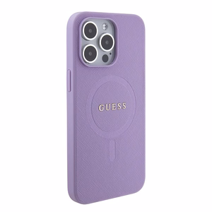 Guess Saffiano MagSafe ümbris jaoks iPhone 15 Pro - lilla