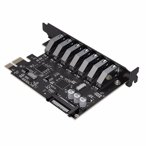Orico PVU3 PCIe laienduskaart 7 USB 3.0 pesaga lauaarvutitele – must
