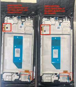 LCD screen Xiaomi Redmi Note 14 4G (Europe) koos touch screen koos frame Midnight Must original (service pack)