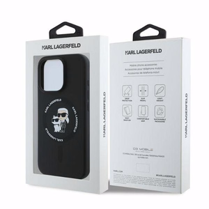 KARL LAGERFELD ümbris jaoks IPHONE 16 Pro compatible with MagSafe KLHMP16LSCMKCRHK (Silicone KC Body Ring) must