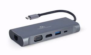 Gembird A-CM-COMBO7-01 sülearvuti dokk/pordikordisti USB 3.2 Gen 1 (3.1 Gen 1) Type-A hall