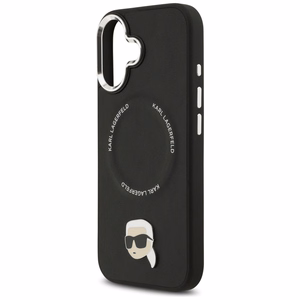 KARL LAGERFELD ümbris jaoks IPHONE 17 compatible with MagSafe KLHMP17SPSMLRKLK (PU Karl Pin) must