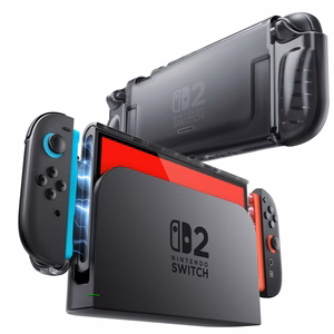 Supcase Crystal Ümbris jaoks Nintendo Switch 2 - Läbipaistev Must