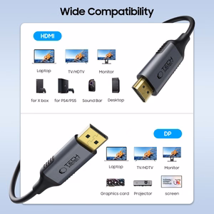Tech-Protect UltraBoost DisplayPort / HDMI 2.0 Cable 4K 60Hz 2m - Black