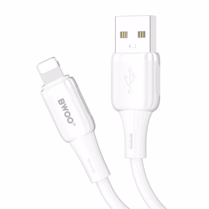 BWOO X329L silikoonkaabel USB – Lightning 3A 1m valge