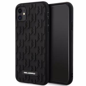 Karl Lagerfeld KLHCN61RUPKLPK 3D Monogram ümbris seadmele iPhone 11 / XR 6.1", must