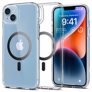 Spigen Ultra Hybrid Mag ümbris MagSafe'iga iPhone 14 Plus'ile - läbipaistev hall