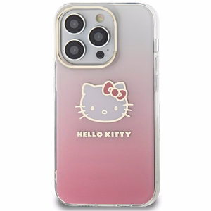 Hello Kitty IML Gradient Electrop Kitty Head ümbris jaoks iPhone 14 Pro - roosa
