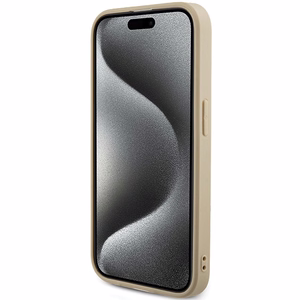Guess Saffiano Iridescent Script ümbris jaoks iPhone 15 Pro - kuldne