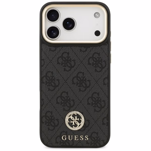 GUESS ümbris jaoks IPHONE 17 Pro Max compatible with MagSafe GUHMP17XP4G4DCSK (PU W/ Strass Logo & Big Strap Metal Buttons) must