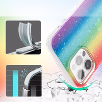 Kingxbar Ombre ümbris tagakate iPhone 12 Pro Max jaoks mitmevärviline