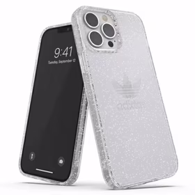 Adidas OR kaitsev läbipaistev ümbris Glitter iPhone 13 Pro Max'ile - läbipaistev hõbedane