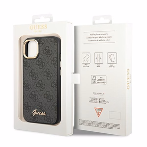Guess GUHCP14MHG4SHK iPhone 14 Plus 6.7" чёрный/чёрный жёсткий чехол 4G Vintage Gold Logo