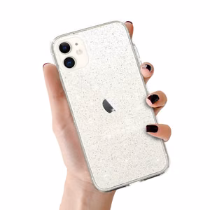 Crystal Glitter Ümbris jaoks Iphone 11 Hõbedane