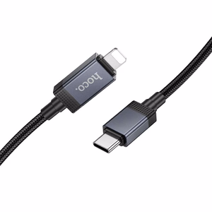 Cable USB C to Lightning Hoco PD 27W with display 1 m X118 black