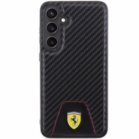 Ferrari Carbon Stitched Bottom ümbris jaoks Samsung Galaxy S24+ - must