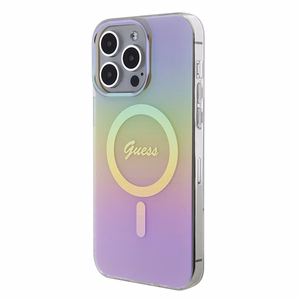Guess GUHMP15XHITSP iPhone 15 Pro Max 6.7" roosa/roosa hardcase IML Iridescent MagSafe