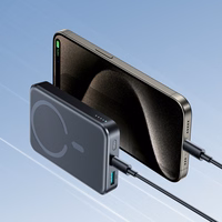 Joyroom JR-W020 20W 10000mAh MagSafe Power Bank + USB-C - USB-C 0.25m kaabel - must