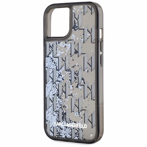 Karl Lagerfeld Liquide Glitter Monogram Gradient iPhone 15 Ümbris - Must