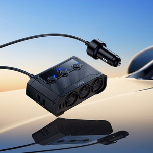 Car laadija Hoco 2xUSB A + 2xUSB C+3x cigarette lighter ports PD QC3.0 240W Z64 must