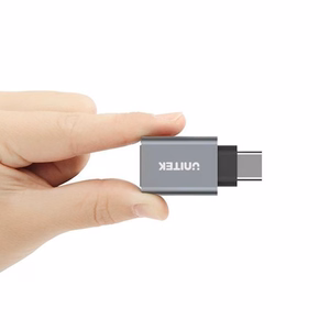 UNITEK Y-A025CGY kaabli liidese adapter USB Type-C USB Type-A Metallik