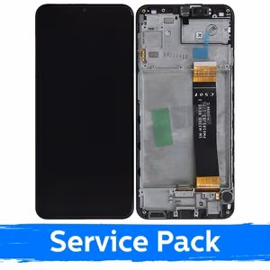 LCD ekraan ühilduv Samsung A235 A23 4G must raamiga (Service Pack)