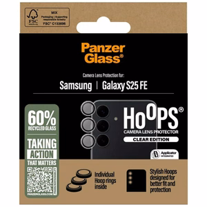 PanzerGlass Hoops Lens Protector Karastatud klaas jaoks Samsung Galaxy S25 FE