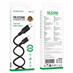 Borofone Cable BX113 Lenny - Type C to Type C - PD 60W 3A 3 metres black