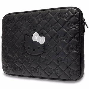 Hello Kitty Zip PU Quilted Bows case for a 14" laptop - black