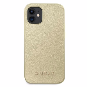 Guess GUHCP12SIGLGO iPhone 12 mini 5.4" kuldne/kuldne kõvakaaneline Iridescent