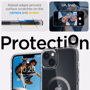 Spigen Ultra Hybrid Mag ümbris MagSafe'iga iPhone 14 Plus'ile - läbipaistev hall