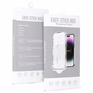 Full Glue Easy-Stick Box karastatud klaas iPhone X/XS, must