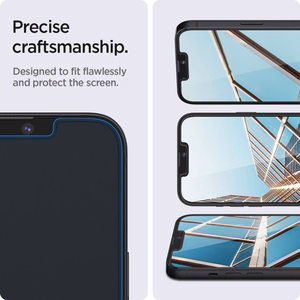 Spigen Glas.tR EZ Fit karastatud klaas iPhone 13 / 13 Pro / 14 / 16e jaoks - 2 tk.