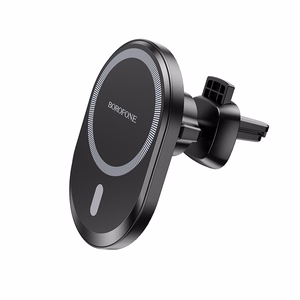Borofone autohoidja BH71 magnetiline ventilatsiooniava musta värvi