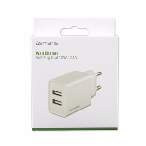 Сетевое зарядное устройство (без кабеля) VoltPlug Dual 12W, белый