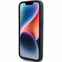 Ferrari Twist Metal Logo ümbris jaoks iPhone 15 Pro - must