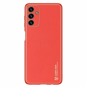Dux Ducis Yolo elegantne ökoloogilisest nahast kate Samsung Galaxy A13 5G punane