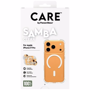 CARE by PanzerGlass Fashionable Samba Ümbris w. Valge MagSafe jaoks iPhone 17 Pro - Läbipaistev