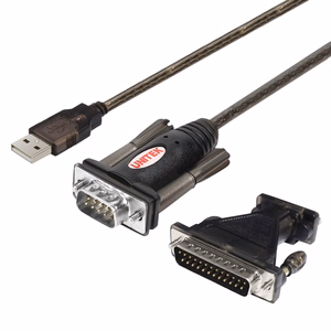 UNITEK Y-105A jadakaabel Must 1,5 m USB Type-A DB-9
