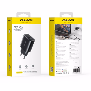 Зарядное устройство Awei PD85-EU 22.5W USB-A/USB-C черный