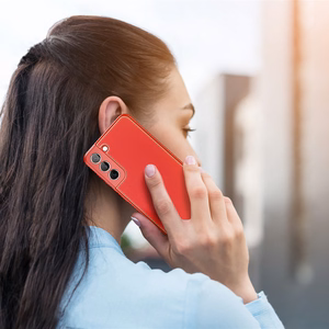 Dux Ducis Yolo elegant cover made of ecological leather for Samsung Galaxy S22 + (S22 Plus) red