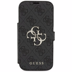 Guess Book 4G Metal Logo klappümbris iPhone 18 Pro / 17 Pro jaoks, must