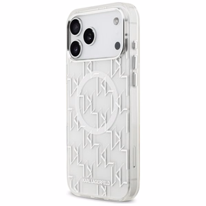 Karl Lagerfeld IML KL Monogram MagSafe Ümbris jaoks iPhone 17 Pro Max - Valge