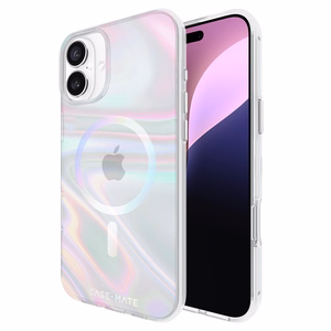 Case-Mate Soap Bubble MagSafe ümbris seadmele iPhone 16 Plus, sillerdav