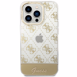 Guess GUHCP14LHG4MHG iPhone 14 Pro 6.1 "kuldne / kuldne hardcase 4G Pattern Script