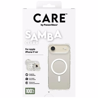 CARE by PanzerGlass Fashionable Samba Ümbris w. Valge MagSafe jaoks iPhone Air - Läbipaistev