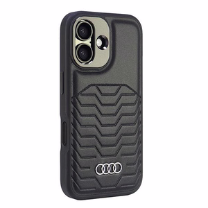 Audi Synthetic Leather MagSafe iPhone 16 Plus 6.7" must/must hardcase AU-TPUPCMIP16M-GT/D3-BK