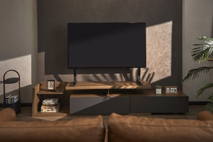Gembird TVS-D90F-01 Tabletop TV stand, 45" - 90", must