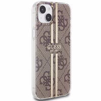 GUESS ümbris jaoks IPHONE 15 Plus GUHCP15MH4PSEGW (4G kuldne Stripe) brown